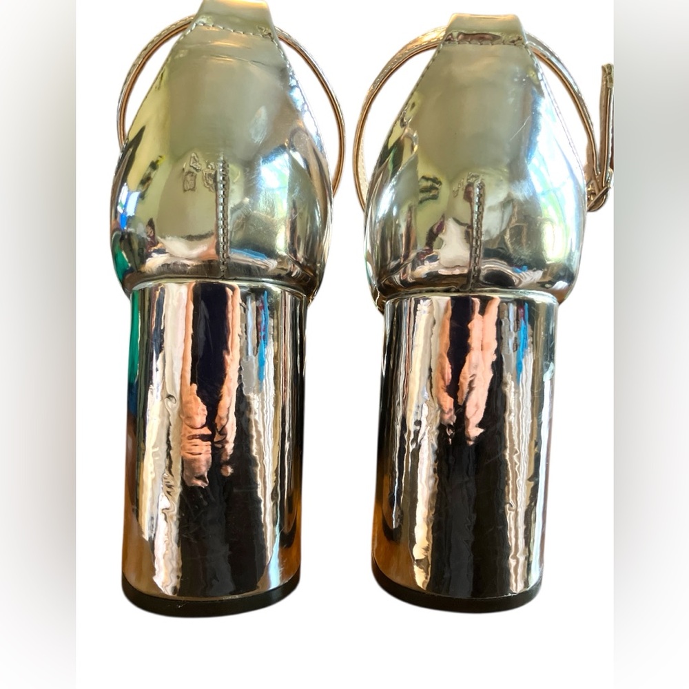 Nordstrom’s brand BP. - Silver Block Heel Mary Jane Shoes with Ankle Strap sz 7 - Picture 8 of 9
